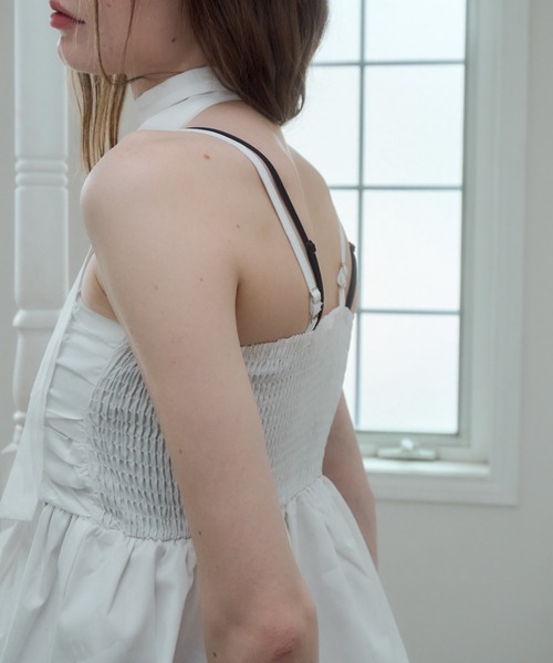 Birthday room(バースデイルーム)の「タイ付きキャミビスチェ/cami bustier with tie(Tシャツ/カットソー・レディース・ブラック/ブルー/ホワイト・FREE)」の5枚目の写真
