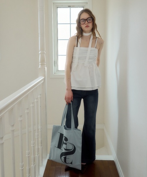 Birthday room(バースデイルーム)の「タイ付きキャミビスチェ/cami bustier with tie(Tシャツ/カットソー・レディース・ブラック/ブルー/ホワイト・FREE)」の18枚目の写真