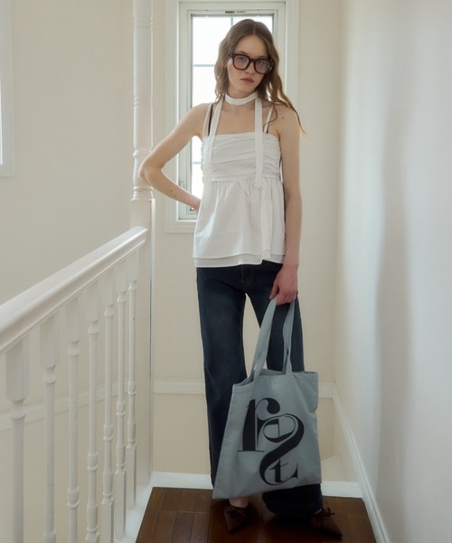 Birthday room(バースデイルーム)の「タイ付きキャミビスチェ/cami bustier with tie(Tシャツ/カットソー・レディース・ブラック/ブルー/ホワイト・FREE)」の19枚目の写真