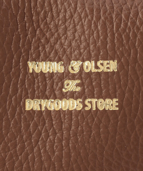 Young & Olsen ブラウンレザードラムバッグ セール】YOUNG & OLSEN The DRYGOODS STORE | エンボスレザー