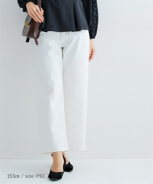 Petitjo（プッチージョ）の「小さいサイズ　【hiiさんコラボ】ワイドデニムパンツ　低身長さん・小柄女性（デニムパンツ・レディース・ブラック/ホワイト/ブルー・PSS/PS/PM/PL）」の10枚目の写真