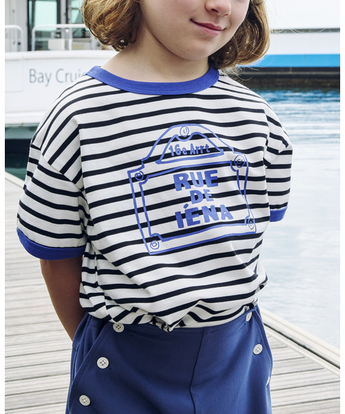 IENA ENFANT（イエナアンファン）の「【接触冷感/UVカット】バイカラーTシャツ kids(90cm‐140cm)（Tシャツ/カットソー・キッズ・ホワイト/ブルー/レッド・SMALL/MEDIUM/LARGE/X-LARGE）」の2枚目の写真