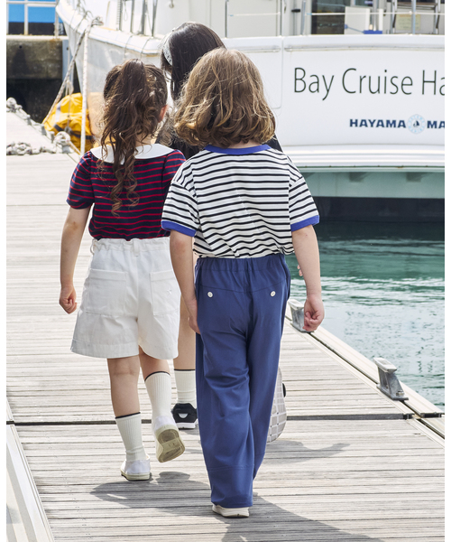 IENA ENFANT（イエナアンファン）の「【接触冷感/UVカット】バイカラーTシャツ kids(90cm‐140cm)（Tシャツ/カットソー・キッズ・ホワイト/ブルー/レッド・SMALL/MEDIUM/LARGE/X-LARGE）」の5枚目の写真