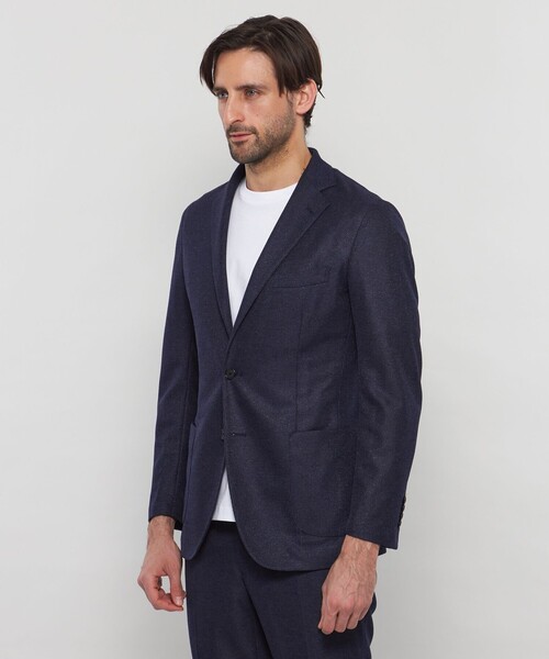 MACKINTOSH LONDON（マッキントッシュ ロンドン）の「【WEB・一部店舗限定】【BREASY JACKET】メランジメッシュジャージーセットアップジャケット（テーラードジャケット・メンズ・ネイビー/グレー・36/38/40）」の10枚目の写真