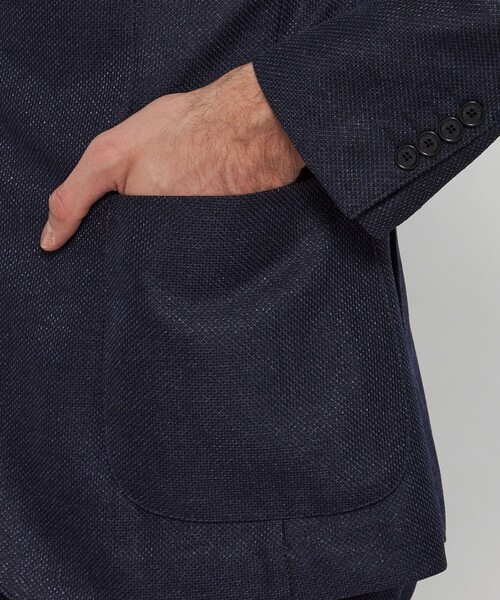 MACKINTOSH LONDON（マッキントッシュ ロンドン）の「【WEB・一部店舗限定】【BREASY JACKET】メランジメッシュジャージーセットアップジャケット（テーラードジャケット・メンズ・ネイビー/グレー・36/38/40）」の13枚目の写真