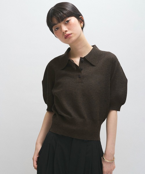 ADAM ET ROPE' アダムエロペ ラミーニットポロシャツ ADAM ET ROPE'｜ラミーニットポロシャツ | Rakuten Fashion(楽天