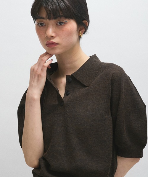 ADAM ET ROPE' アダムエロペ ラミーニットポロシャツ ラミーニットポロシャツ（ポロシャツ）｜ADAM ET ROPE