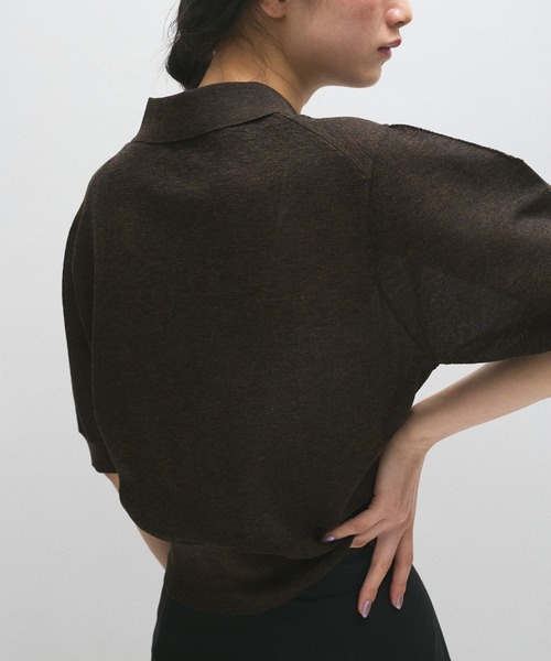 miuwADAM ET ROPÉ ラミーニットポロシャツ ADAM ET ROPE'｜ラミーニットポロシャツ | Rakuten Fashion(楽天