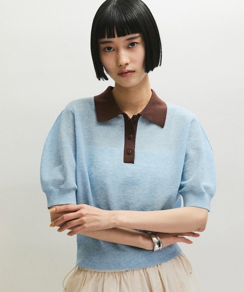 ADAM ET ROPE' アダムエロペ ラミーニットポロシャツ ラミーニットポロシャツ（ポロシャツ）｜ADAM ET ROPE