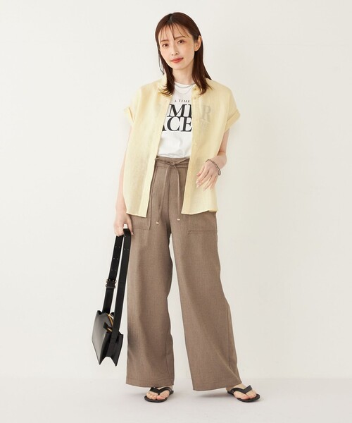 SHIPS Colors(シップス カラーズ)の「SHIPS Colors:ユーロ リネン (EURO Linen) ヒヨク シャツ◇(シャツ/ブラウス・レディース・ブラック/クリーム/オフホワイト/ライトブルー・ONE SIZE)」の15枚目の写真