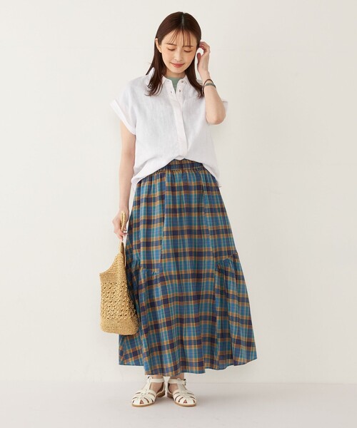 SHIPS Colors(シップス カラーズ)の「SHIPS Colors:ユーロ リネン (EURO Linen) ヒヨク シャツ◇(シャツ/ブラウス・レディース・ブラック/クリーム/オフホワイト/ライトブルー・ONE SIZE)」の19枚目の写真