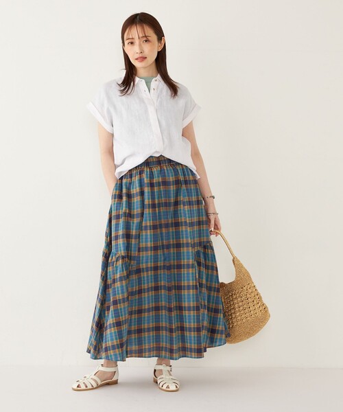 SHIPS Colors(シップス カラーズ)の「SHIPS Colors:ユーロ リネン (EURO Linen) ヒヨク シャツ◇(シャツ/ブラウス・レディース・ブラック/クリーム/オフホワイト/ライトブルー・ONE SIZE)」の20枚目の写真