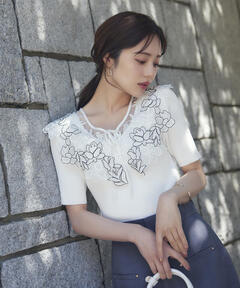 lawgy レースビッグカラー ブラウス ホワイト lawgy レースビッグカラー ブラウス ホワイト lace big collar