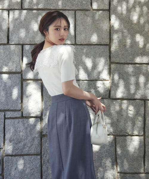 proportion ケープ風レース付きニット ケープ風レース付きニット | PROPORTION BODY DRESSING