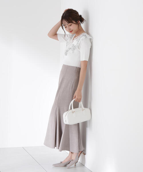 PROPORTION BODY DRESSING（プロポーションボディドレッシング）の「ケープ風レース付ニット / 1215170605（ニット/セーター・レディース・ブルー/ホワイト/ピンク・FREE）」の12枚目の写真