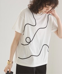 コード刺繍 デザイン Tシャツ (半袖)