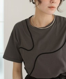コード刺繍 デザイン Tシャツ (半袖)