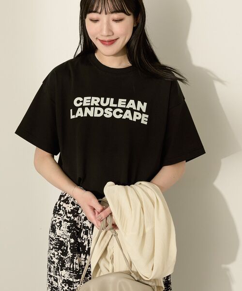 AMERICAN HOLIC（アメリカンホリック）の「BoldロゴプリントTシャツ（Tシャツ/カットソー・レディース・ブラック/オフホワイト/ミント・L/M）」の4枚目の写真