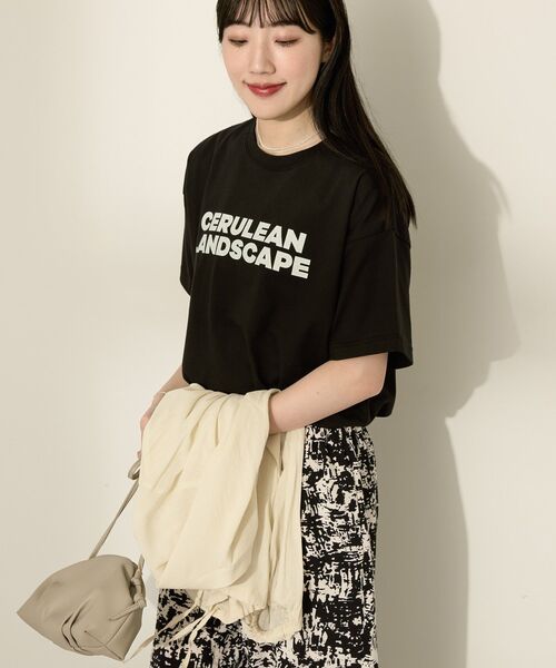 AMERICAN HOLIC（アメリカンホリック）の「BoldロゴプリントTシャツ（Tシャツ/カットソー・レディース・ブラック/オフホワイト/ミント・L/M）」の5枚目の写真
