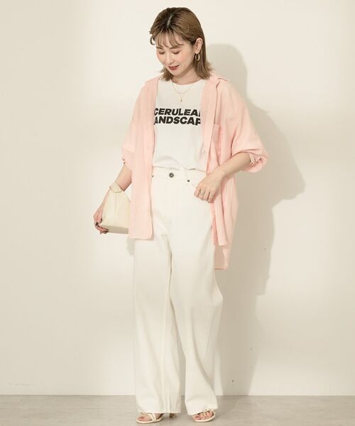 AMERICAN HOLIC（アメリカンホリック）の「BoldロゴプリントTシャツ（Tシャツ/カットソー・レディース・ブラック/オフホワイト/ミント・L/M）」の13枚目の写真