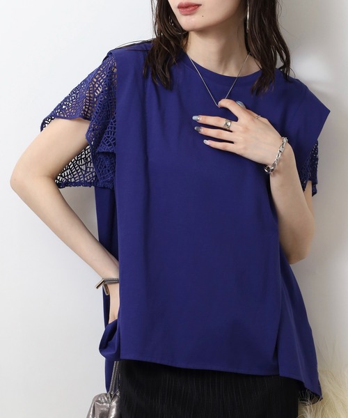 セール】EGLANTINE 袖レースカットソー（Tシャツ/カットソー