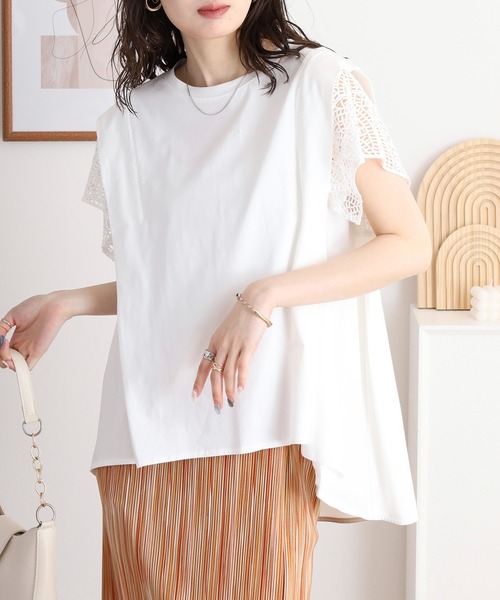 tシャツ EGLANTINE 袖ＭＡ-１切り替えカットソー レディース EGLANTINE tシャツ 袖MA-1切り替えカットソー レディース