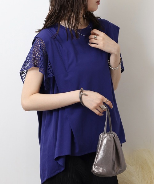 セール】EGLANTINE 袖レースカットソー（Tシャツ/カットソー