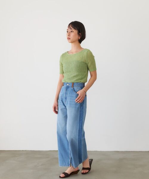 STRATA(エストラータ)の「サイドラインストレートデニム 【低身長・小柄女性】(デニムパンツ・レディース・ブルー/ブラック・XS/S)」の9枚目の写真