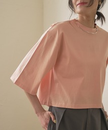 Audrey and John Wad（オードリーアンドジョンワッド）の「クルーネック五分袖ワイドカットソー-手洗い可-（Tシャツ/カットソー）」