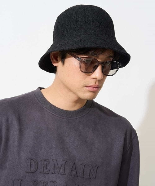 a.v.v（アーヴェヴェ）の「サーモバケットハット（ハット・メンズ・ブラック/ベージュ・46）」の6枚目の写真