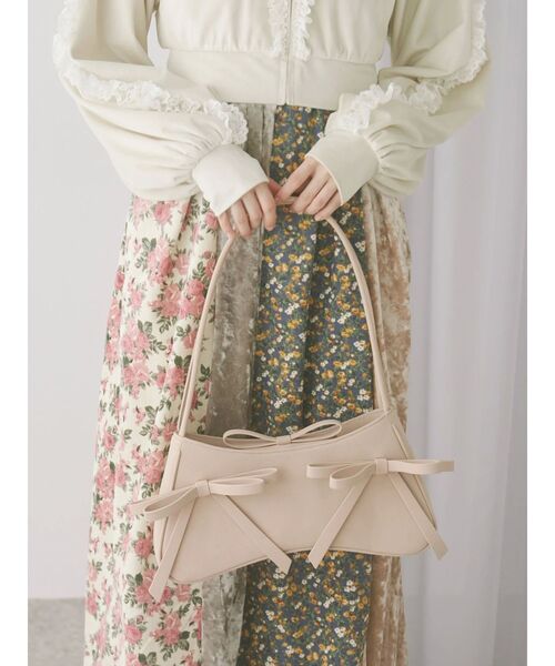 merry jenny（メリージェニー）の「ribbon ribbonコンパクトバッグ（ハンドバッグ・レディース・その他1/ピンク/レッド・FREE）」の2枚目の写真