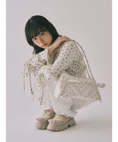 merry jenny（メリージェニー）の「ribbon ribbonコンパクトバッグ（ハンドバッグ・レディース・その他1/ピンク/レッド・FREE）」の6枚目の写真