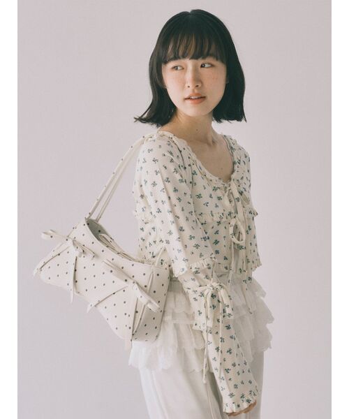 merry jenny（メリージェニー）の「ribbon ribbonコンパクトバッグ（ハンドバッグ・レディース・その他1/ピンク/レッド・FREE）」の7枚目の写真