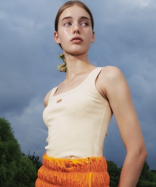 Kijun(キジュン)の「Kijun/キジュン Square-Neck Rib Tank Top タンクトップ(タンクトップ・レディース・イエロー/ミント・M)」の4枚目の写真