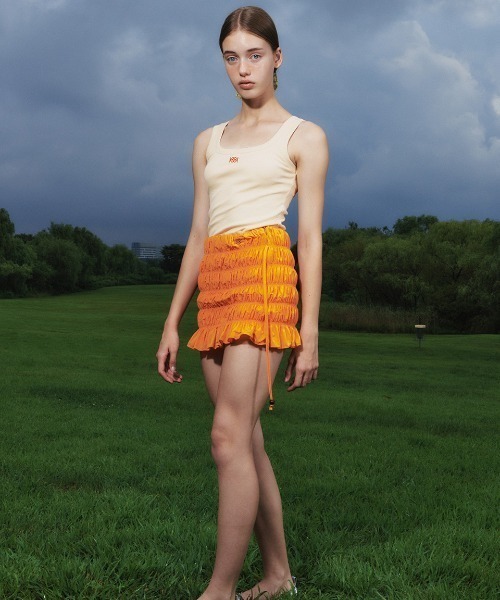 Kijun(キジュン)の「Kijun/キジュン Square-Neck Rib Tank Top タンクトップ(タンクトップ・レディース・イエロー/ミント・M)」の8枚目の写真