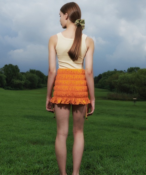 Kijun(キジュン)の「Kijun/キジュン Square-Neck Rib Tank Top タンクトップ(タンクトップ・レディース・イエロー/ミント・M)」の9枚目の写真