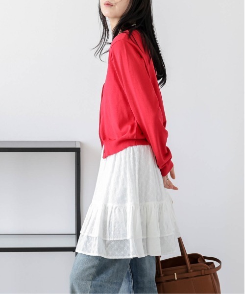 AMELY(エミリー)の「マルチウェイコットンフリルスカート(キャミソール・レディース・ブラック/ホワイト/グレー・フリー)」の6枚目の写真