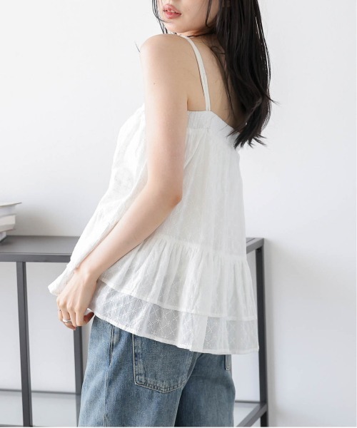 AMELY(エミリー)の「マルチウェイコットンフリルスカート(キャミソール・レディース・ブラック/ホワイト/グレー・フリー)」の10枚目の写真