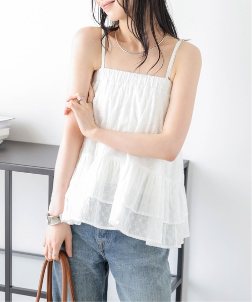 AMELY(エミリー)の「マルチウェイコットンフリルスカート(キャミソール・レディース・ブラック/ホワイト/グレー・フリー)」の11枚目の写真