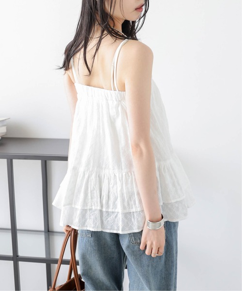 AMELY(エミリー)の「マルチウェイコットンフリルスカート(キャミソール・レディース・ブラック/ホワイト/グレー・フリー)」の12枚目の写真