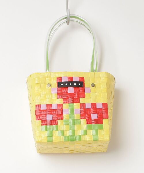 MARNI（マルニ）の「MARNI(マルニ)Kids & Junior かごハンドバッグ（かごバッグ・キッズ・ライトイエロー/ブラック/ライトピンク・ONE SIZE）」の3枚目の写真