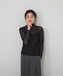 MINS MINIS（ミンスミニス）の「ハイネックシアーインナートップス（シャツ/ブラウス）」
