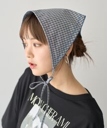 earth music&ecology | チェックバブーシュカ(その他ヘアアクセサリー)