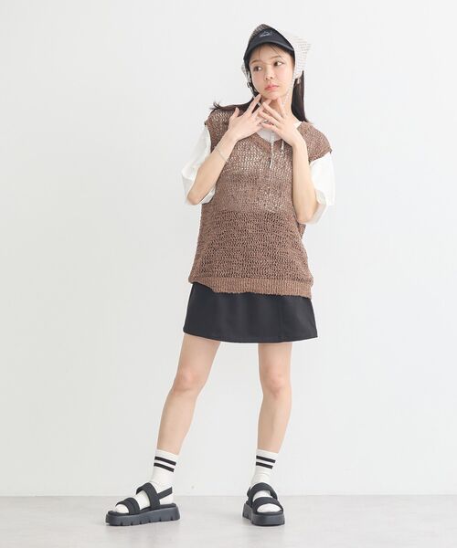 earth music&ecology(アースミュージックアンドエコロジー)の「チェックバブーシュカ(その他ヘアアクセサリー・レディース・ブルー/グリーン/アイボリー・FREE)」の11枚目の写真