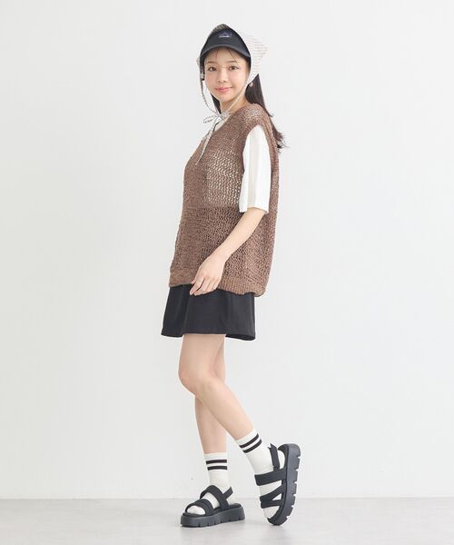earth music&ecology(アースミュージックアンドエコロジー)の「チェックバブーシュカ(その他ヘアアクセサリー・レディース・ブルー/グリーン/アイボリー・FREE)」の12枚目の写真