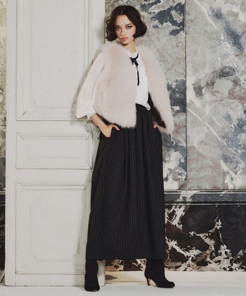 sovブラウス Sov. / フラワープリントサテンボウタイブラウス TOPS Night STORE