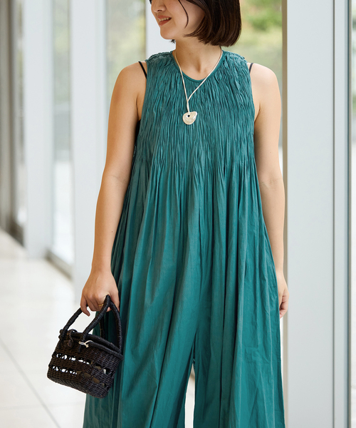 IENA LA BOUCLE（イエナラブークル）の「IENA LA BOUCLE ギャザーオールインワン（つなぎ/オールインワン・レディース・グリーン/ブラック・36/38）」の13枚目の写真