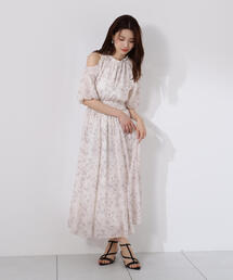 【新品】PROPORTION BODY DRESSING 花柄プリーツワンピース 花柄刺繍ワンピース | PROPORTION BODY DRESSING