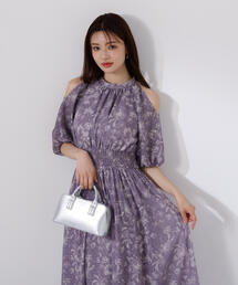 【新品】PROPORTION BODY DRESSING 花柄プリーツワンピース シャーリングリボン花柄ワンピース | PROPORTION BODY DRESSING