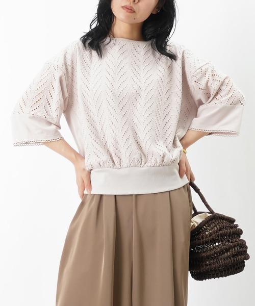 LUCA/LADY LUCK LUCA(ルカ/レディラックルカ)の「LC/LLL レースドッキングカットソー(Tシャツ/カットソー・レディース・オフホワイト/ライトベージュ/ブラック・FREE)」の20枚目の写真